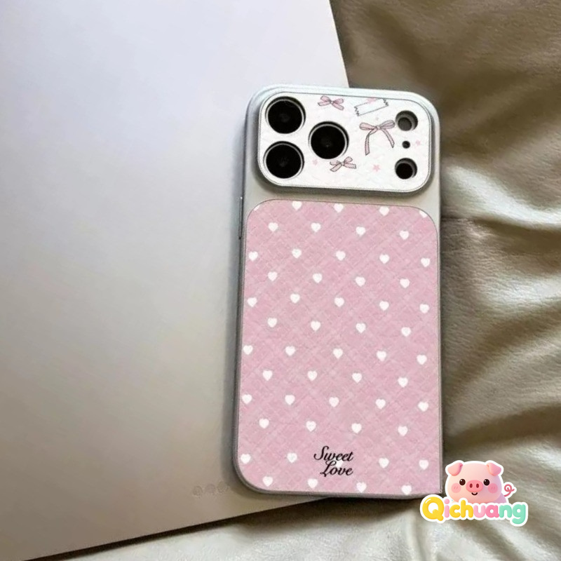 Oppo A78 - Cartoon Bow Love Heart Casing For