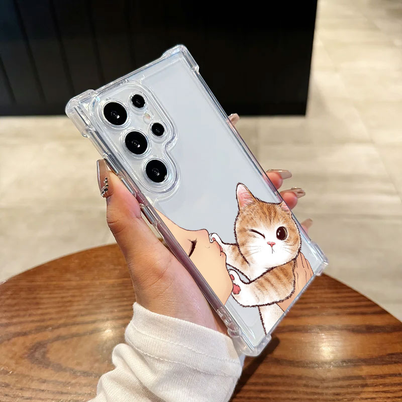 Kiss Cat Cute Clear Phone Case - Samsung Galaxy S25 review and price